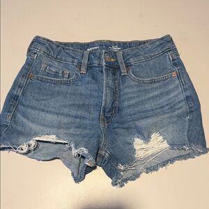 Old Navy Medium Blue Distressed Denim Shorts